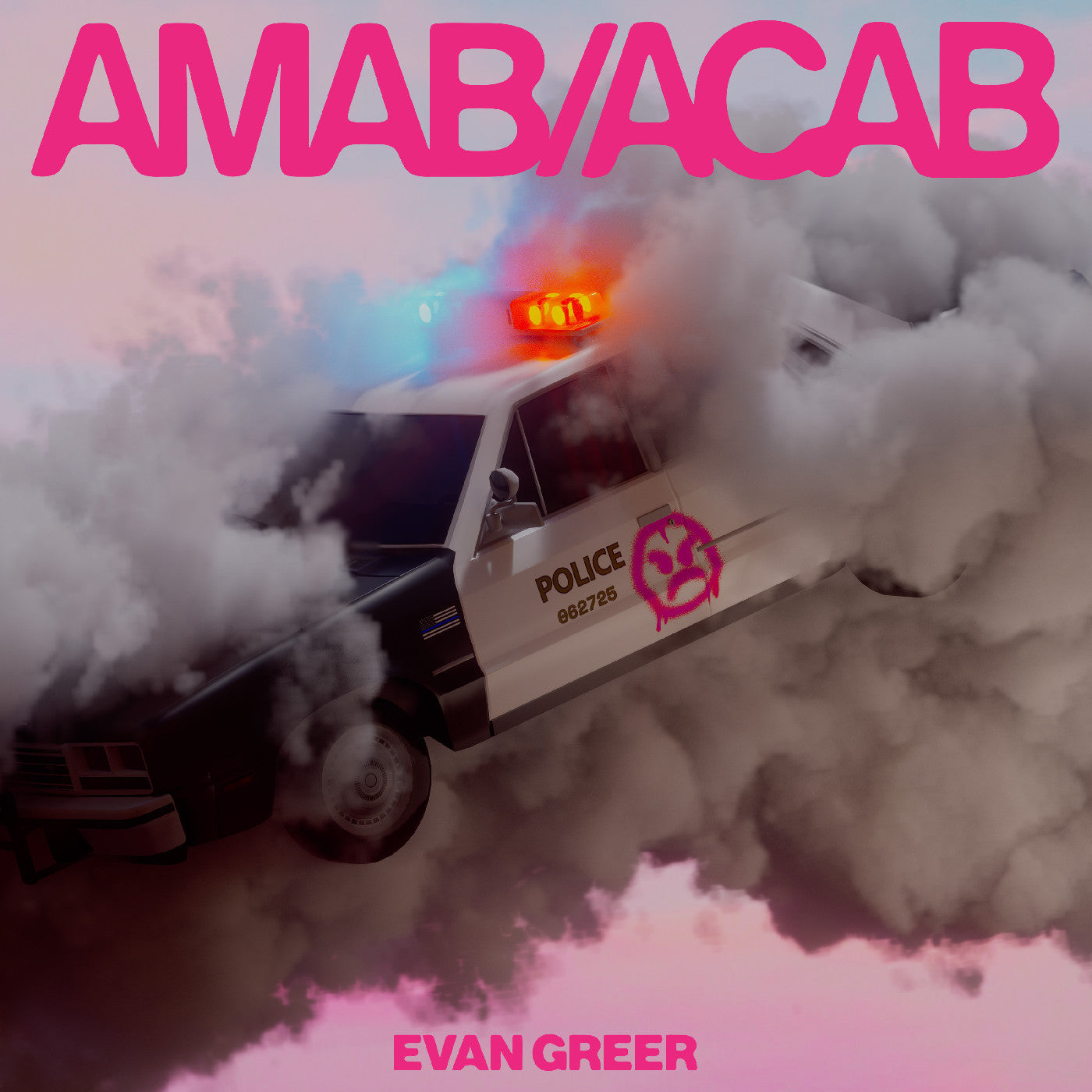 Evan Greer - Amab/Acab (Clear/Pink Cloud VINYL) | Mint (M) Mint (M)-
