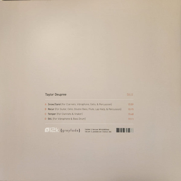 Taylor Deupree - Sti.ll | Mint (M) Mint (M)-