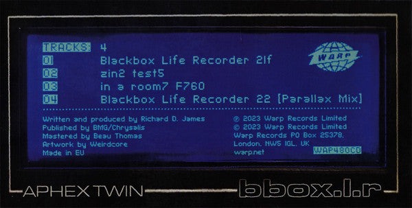 Aphex Twin - Blackbox Life Recorder 21f / In A Room7 F760 (VINYL) | Mint (M) Mint (M)-