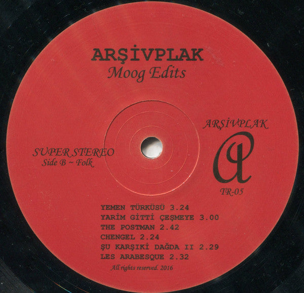 Arşivplak - Moog Edits (VINYL) | Mint (M) Mint (M)-