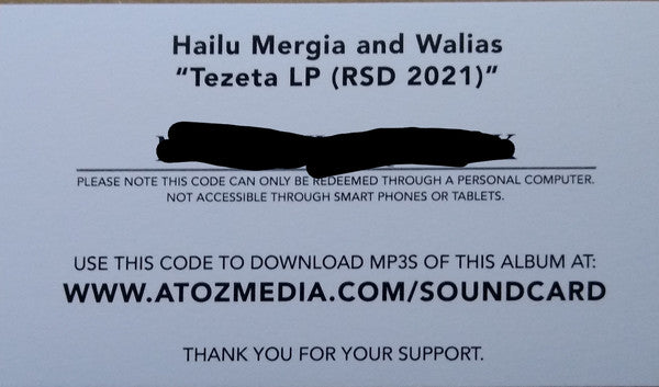 Hailu Mergia - Tezeta (VINYL LP) | NEW Mint (M) Mint (M)-