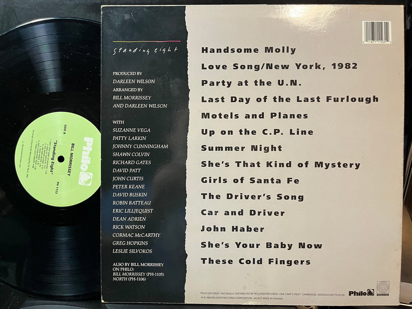 Bill Morrissey - Standing Eight (VINYL LP PHILO PHILO PH 1123 1989) | USED Near Mint (NM or M-) Excellent+ (EX+)-