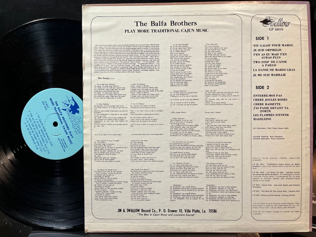 The Balfa Brothers - Play More Traditional Cajun Music (VINYL) | Near Mint (NM) Very Good Plus Plus (VG++)-