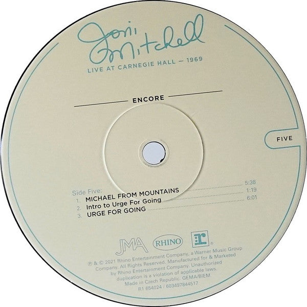 Joni Mitchell - Live At Carnegie Hall - 1969 (3xVINYL) *DISCOUNT COPY* | Mint (M) Mint (M)-
