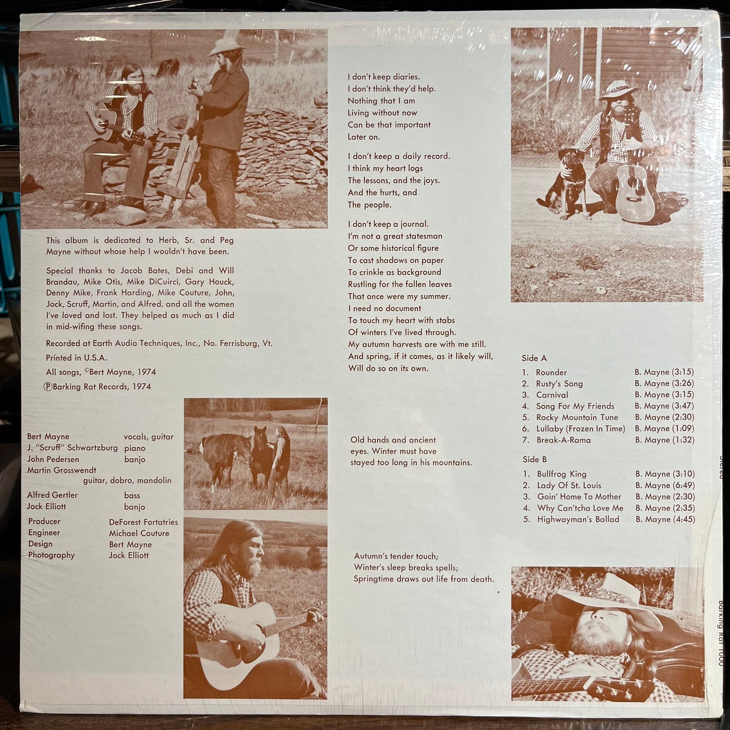 Bert Mayne - Alternate Plan "B" (VINYL) | Mint (M) Mint (M)-