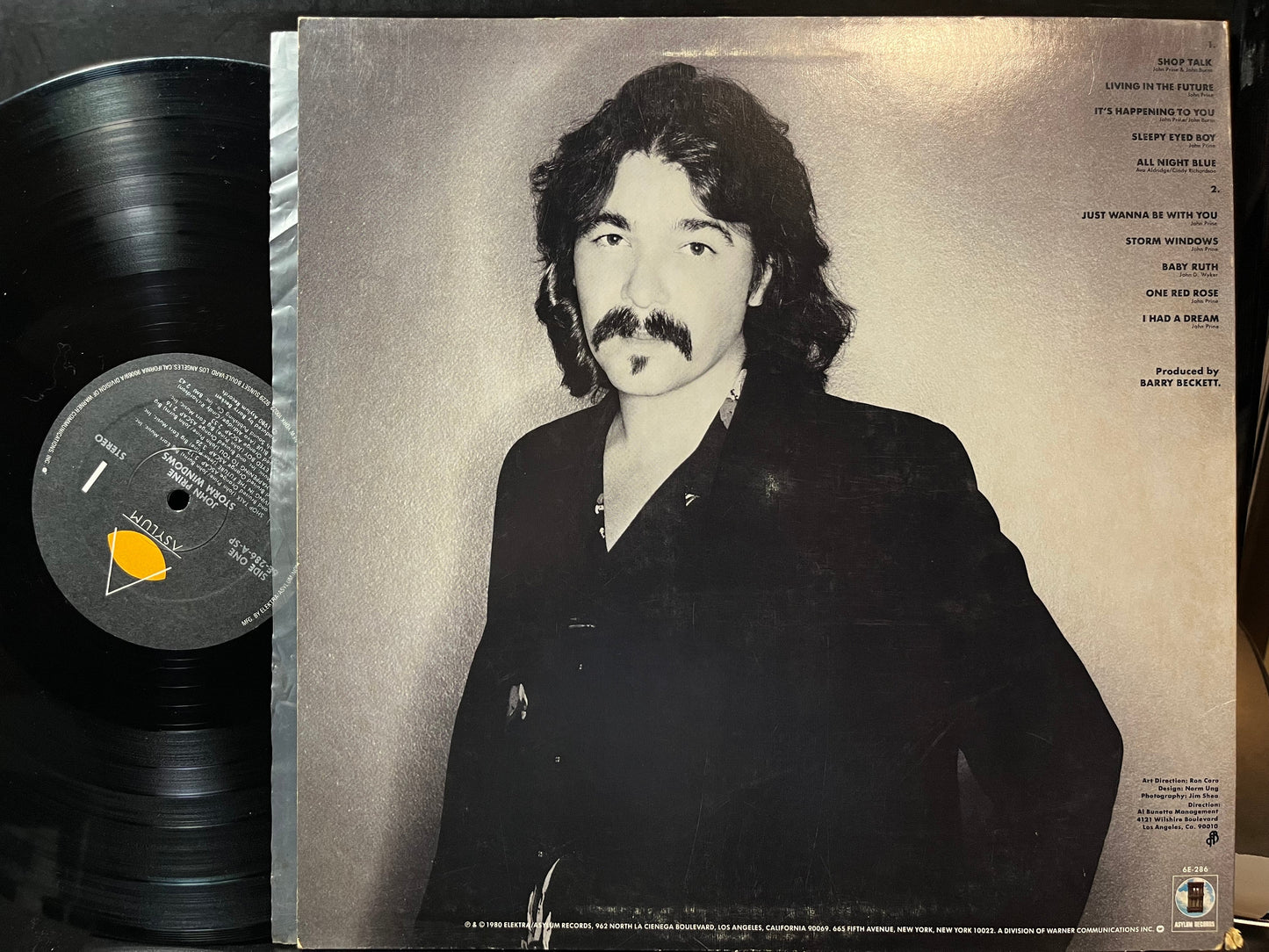 John Prine - Storm Windows (VINYL LP ASYLUM 6E-286 1980) | USED Excellent+ (EX+) Excellent (EX)-