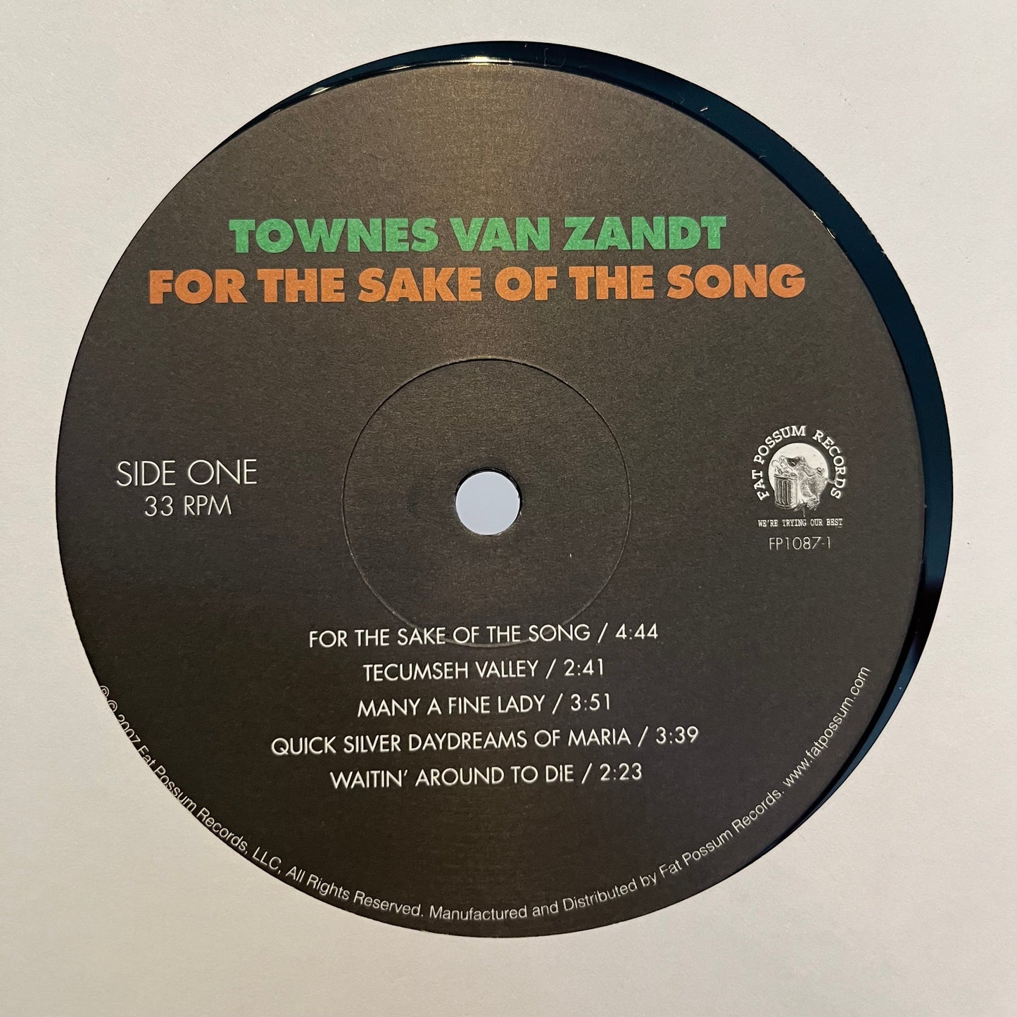 Townes Van Zandt - For The Sake Of The Song | Mint (M) Mint (M)-