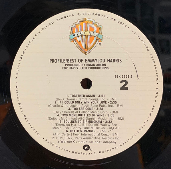 Emmylou Harris - Profile / Best Of Emmylou Harris (VINYL) | Near Mint (NM) Near Mint (NM)-