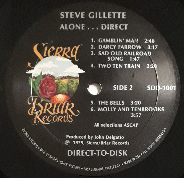 Steve Gillette - Alone... Direct *DIRECT-TO-DISK* | Near Mint (NM) Near Mint (NM)-