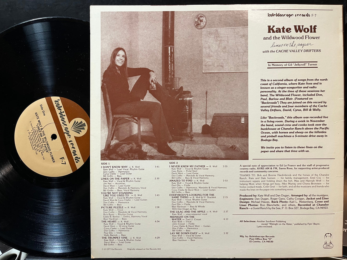 Kate Wolf - Lines On The Paper (VINYL) | Near Mint (NM) Excellent (EX)-