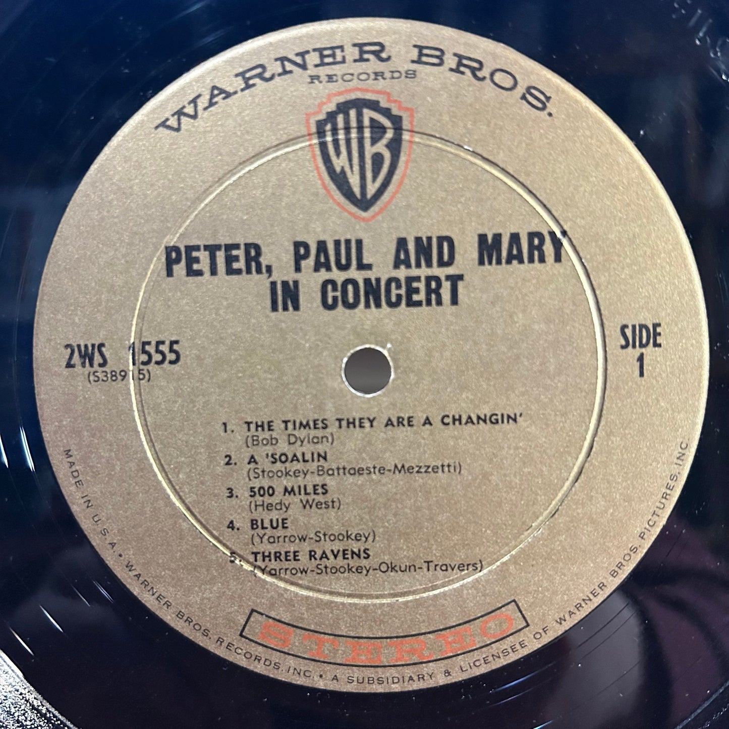 Peter, Paul & Mary - In Concert *GOLD LABEL* | Very Good (VG) Very Good Plus (VG+)-