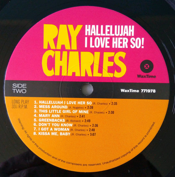 Ray Charles - Hallelujah I Love Her So! (VINYL) | Mint (M) Mint (M)-