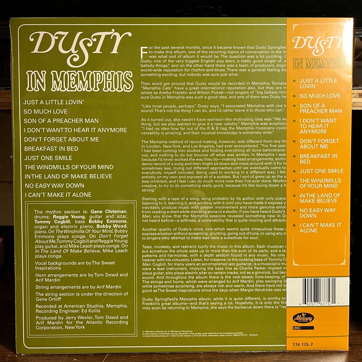 Dusty Springfield - Dusty In Memphis (VINYL) | Mint (M) Near Mint- (NM-)-