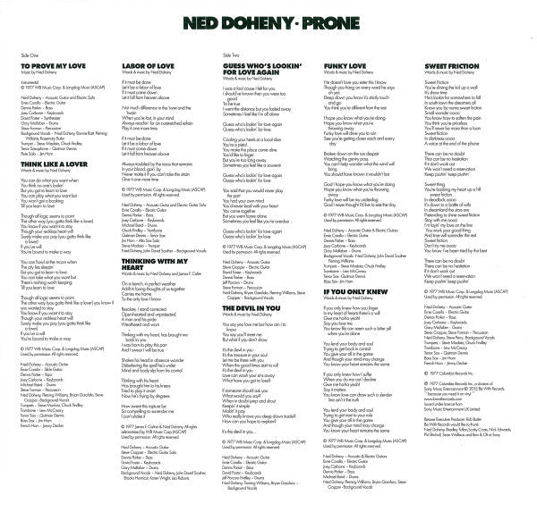 Ned Doheny - Prone (VINYL) | Mint (M) Mint (M)-