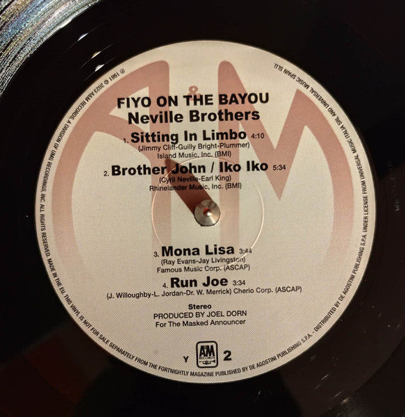 The Neville Brothers - Fiyo On The Bayou (VINYL - ITALY 2024) | Mint (M) Mint (M)-