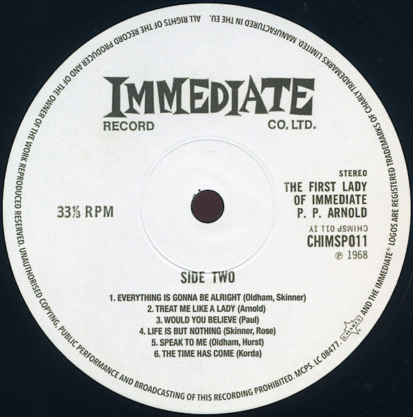 P.P. Arnold - The First Lady Of Immediate (VINYL) | Mint (M) Mint (M)-
