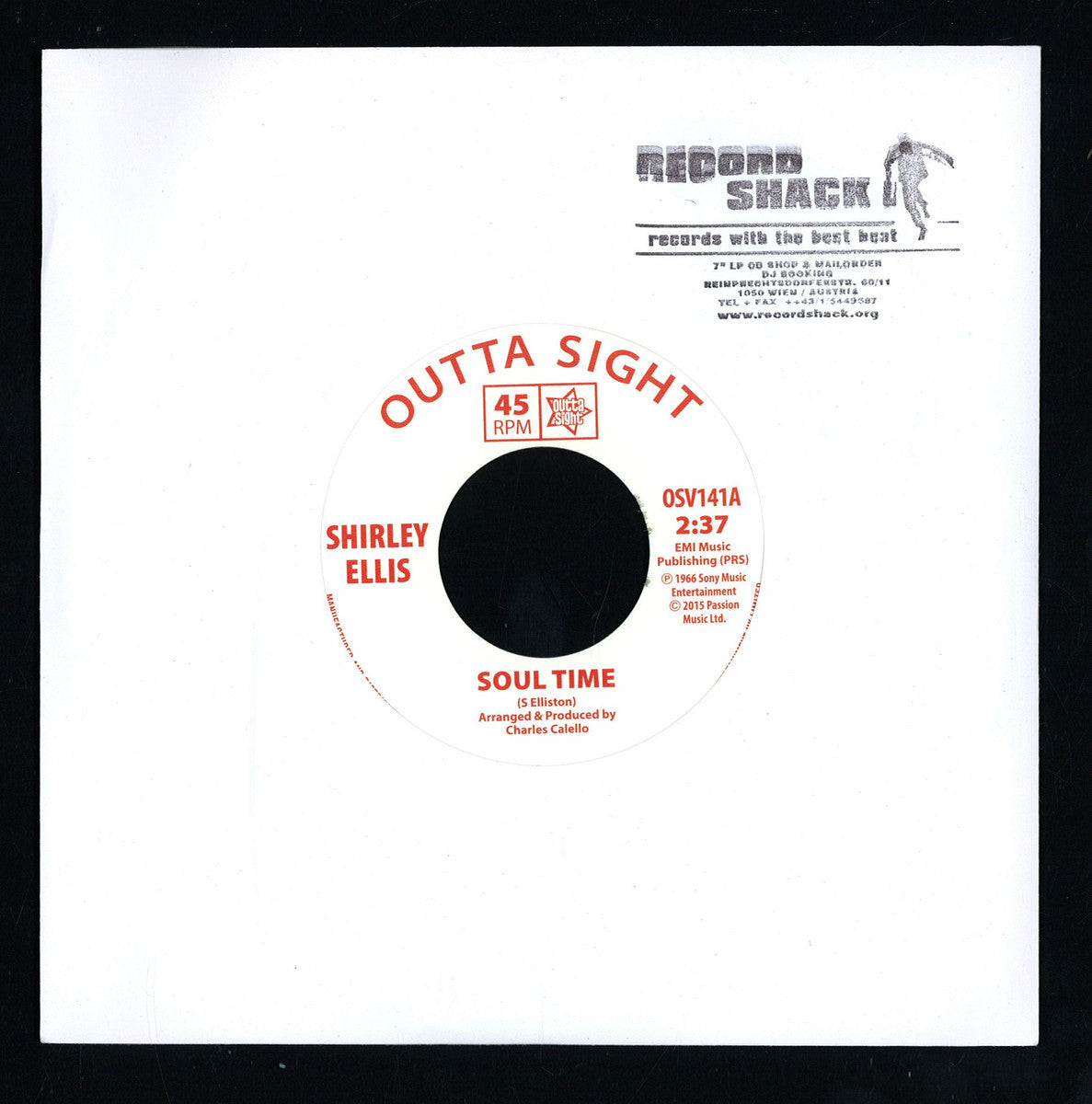 Shirley Ellis / Lynne Randell - Soul Time / Stranger In My Arms (VINYL 7" Outta Sight OSV141) | NEW Mint (M) Mint (M)-