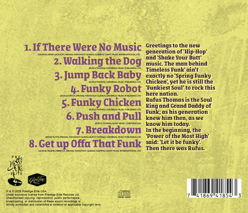 Rufus Thomas - (PRESALE 6/19/26) Timeless Funk (MOD CD) |-
