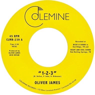 Oliver James - 1-2-3 / Nothing Is Forever (7" VINYL) | Mint (M) Mint (M)-