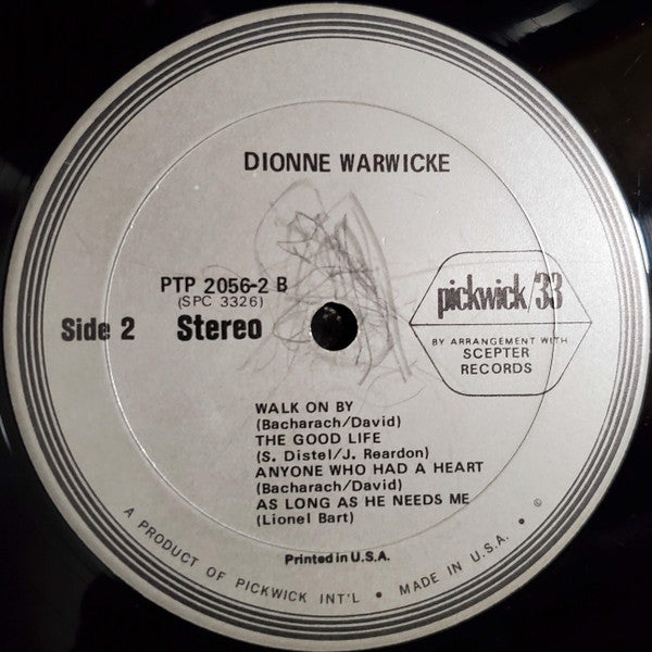 Dionne Warwick - Make It Easy On Yourself | Excellent (EX) Excellent (EX)-