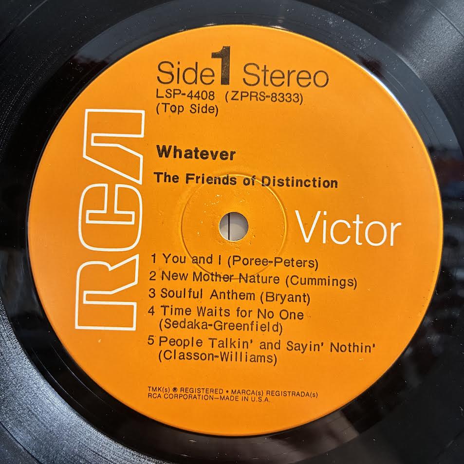 The Friends Of Distinction - Whatever (VINYL) | Near Mint (NM or M-) Excellent (EX)-