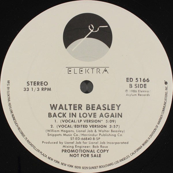 Walter Beasley - Back In Love Again | Near Mint (NM) Generic-