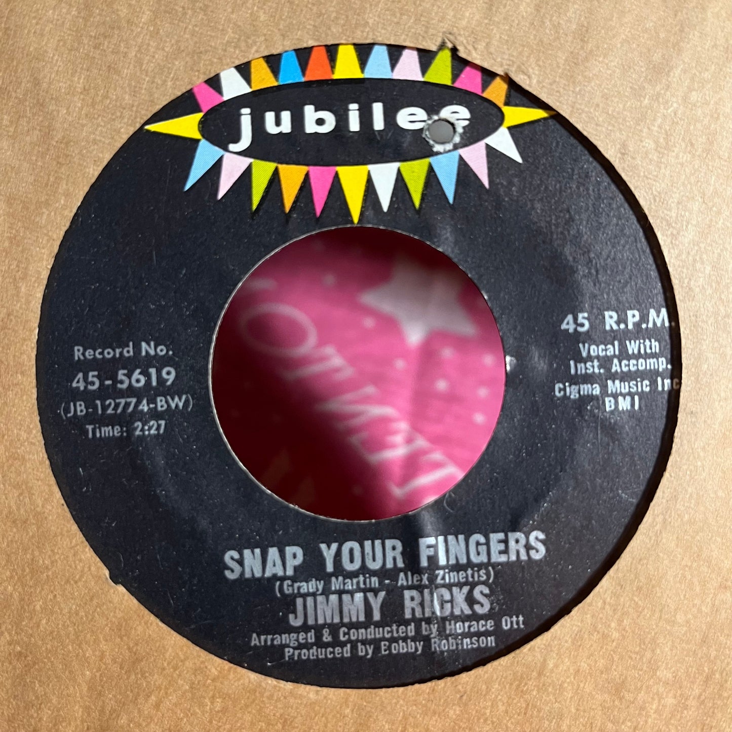 Jimmy Ricks (2) - Wigglin' And Gigglin' / Snap Your Fingers (7") | Generic-
