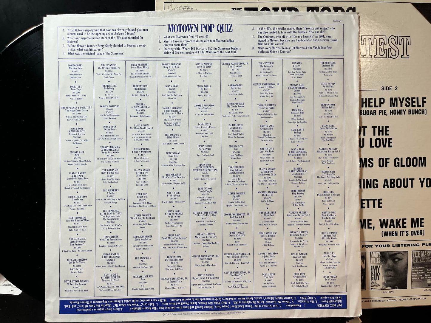 Four Tops - Greatest Hits (VINYL) | Near Mint (NM) Excellent+ (EX+)-