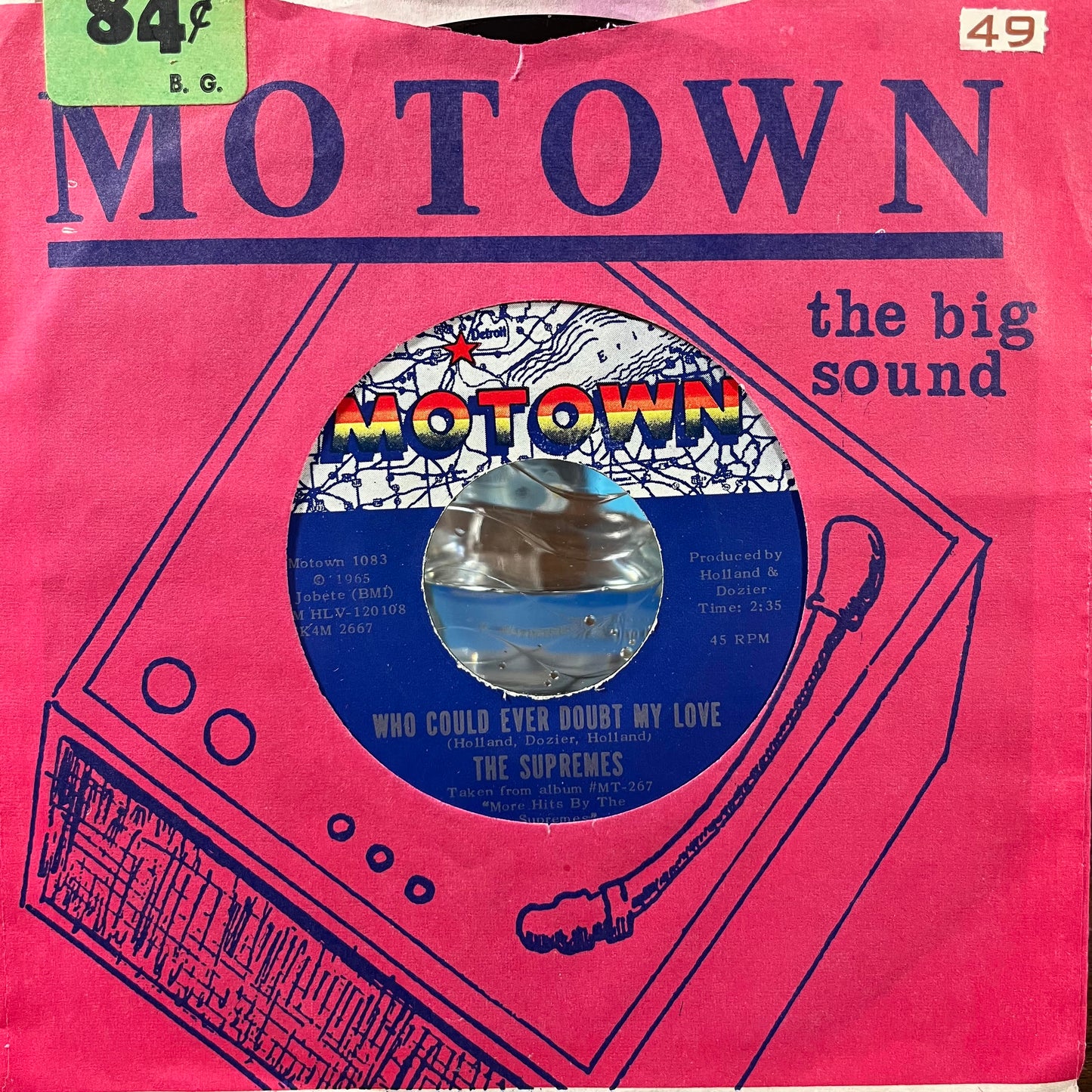 The Supremes - I Hear A Symphony / Who Could Ever Doubt My Love (7" VINYL) | Near Mint (NM or M-)-