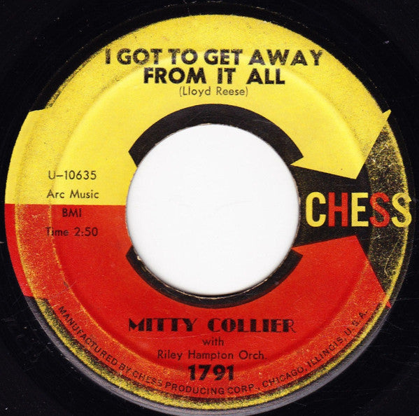 Mitty Collier - I've Got Love / I Got To Get Away From It All (7" VINYL) | Very Good (VG) Generic-