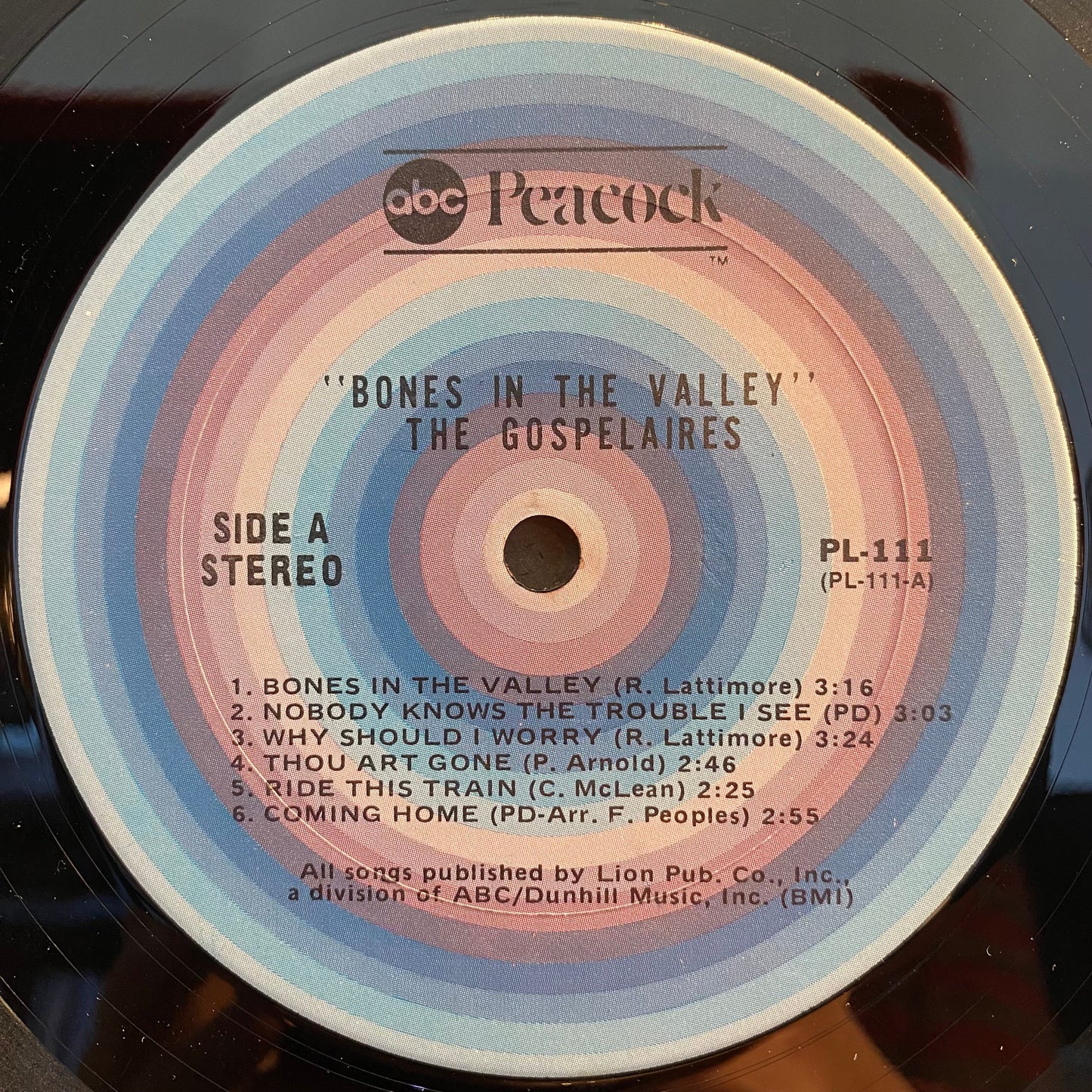 The Gospelaires - Bones In The Valley | Excellent (EX) Very Good (VG)-