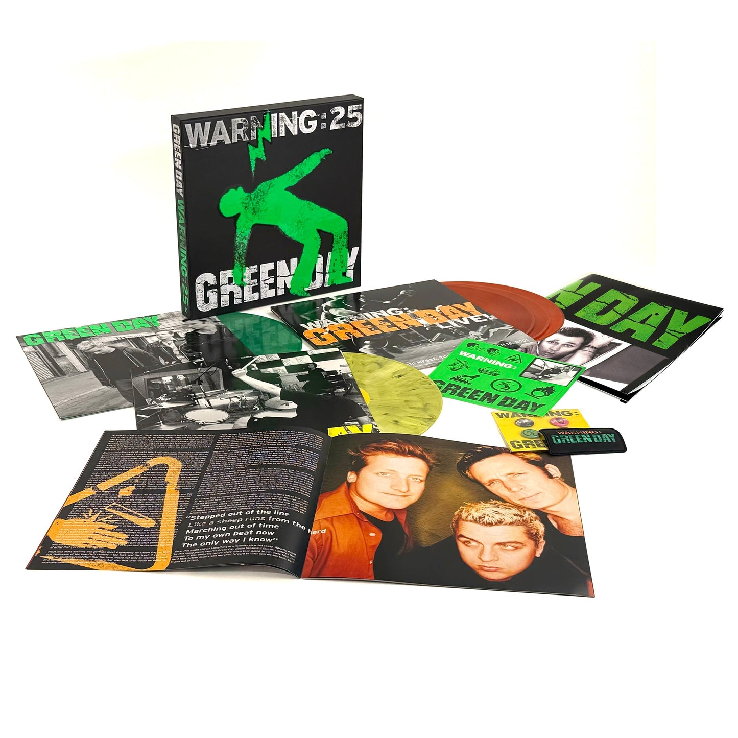 Green Day - Warning (25th Anniversary Deluxe Edition) (Green/Yellow/Orange Vinyl Box) | Mint (M) Mint (M)-