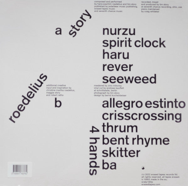 Hans-Joachim Roedelius & Tim Story - 4 Hands | Mint (M) Mint (M)-