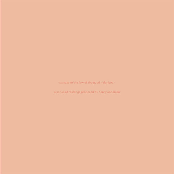 HENRY ANDERSEN - Stanzas Or The Law Of The Good Neighbour |-
