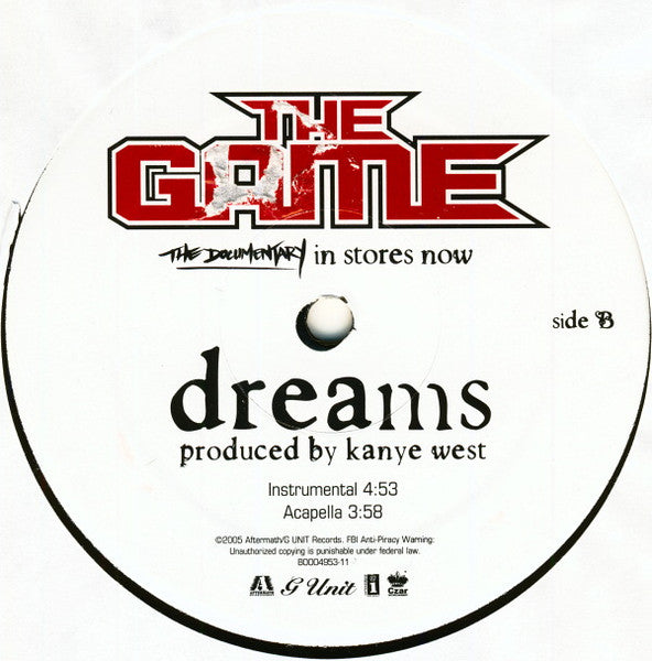 The Game - Dreams (VINYL 12" CZAR ENTERTAINMENT B0004953-11 2005) | Mint (M) Excellent+ (EX+)-