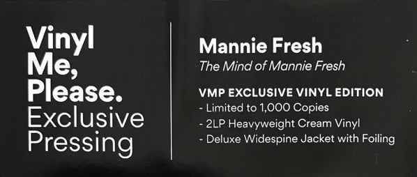The Mind Of Mannie Fresh (CREAM VINYL) | Mint (M) Mint (M)-
