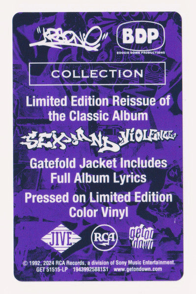 Boogie Down Productions - Sex And Violence (2x VINYL) |-