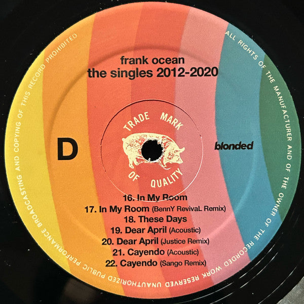 Frank Ocean - The Singles 2012-2020 (2xVINYL) | Mint (M) Mint (M)-