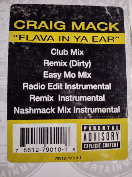Craig Mack - Flava In Ya Ear (VINYL 12" BAD BOY ENTERTAINMENT 78612-79010-1 2003) | USED Very Good Plus (VG+) Near Mint (NM)-