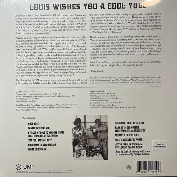 Louis Armstrong - Louis Wishes You A Cool Yule (GREEN VINYL) | Mint (M) Mint (M)-