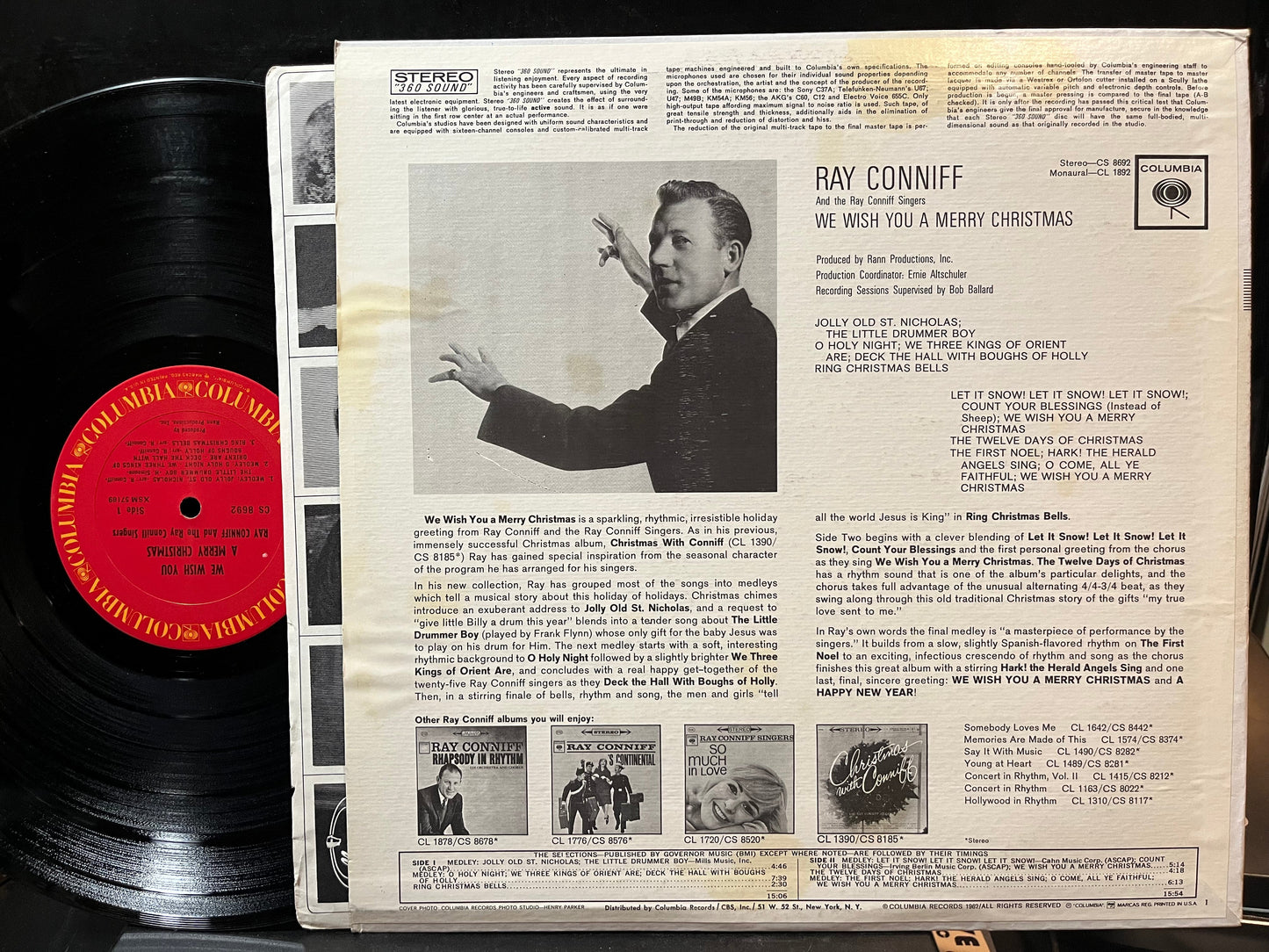 Ray Conniff And The Ray Conniff Singers - We Wish You A Merry Christmas (VINYL LP COLUMBIA CS 8692 1970) | Excellent (EX) Near Mint (NM)-