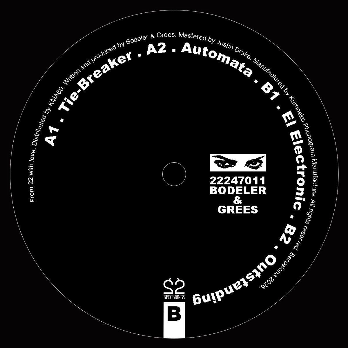 Bodeler & Grees - (PRESALE 08/07/26) 22247011 (VINYL 12" 22Recordings 22247011 2026) | NEW-