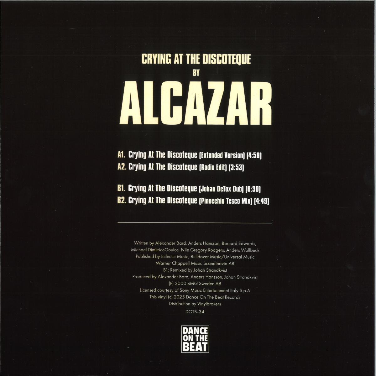 Alcazar - Crying at the Discoteque (VINYL 12" Dance On The Beat DOTB-34 2025) | Mint (M) Mint (M)-