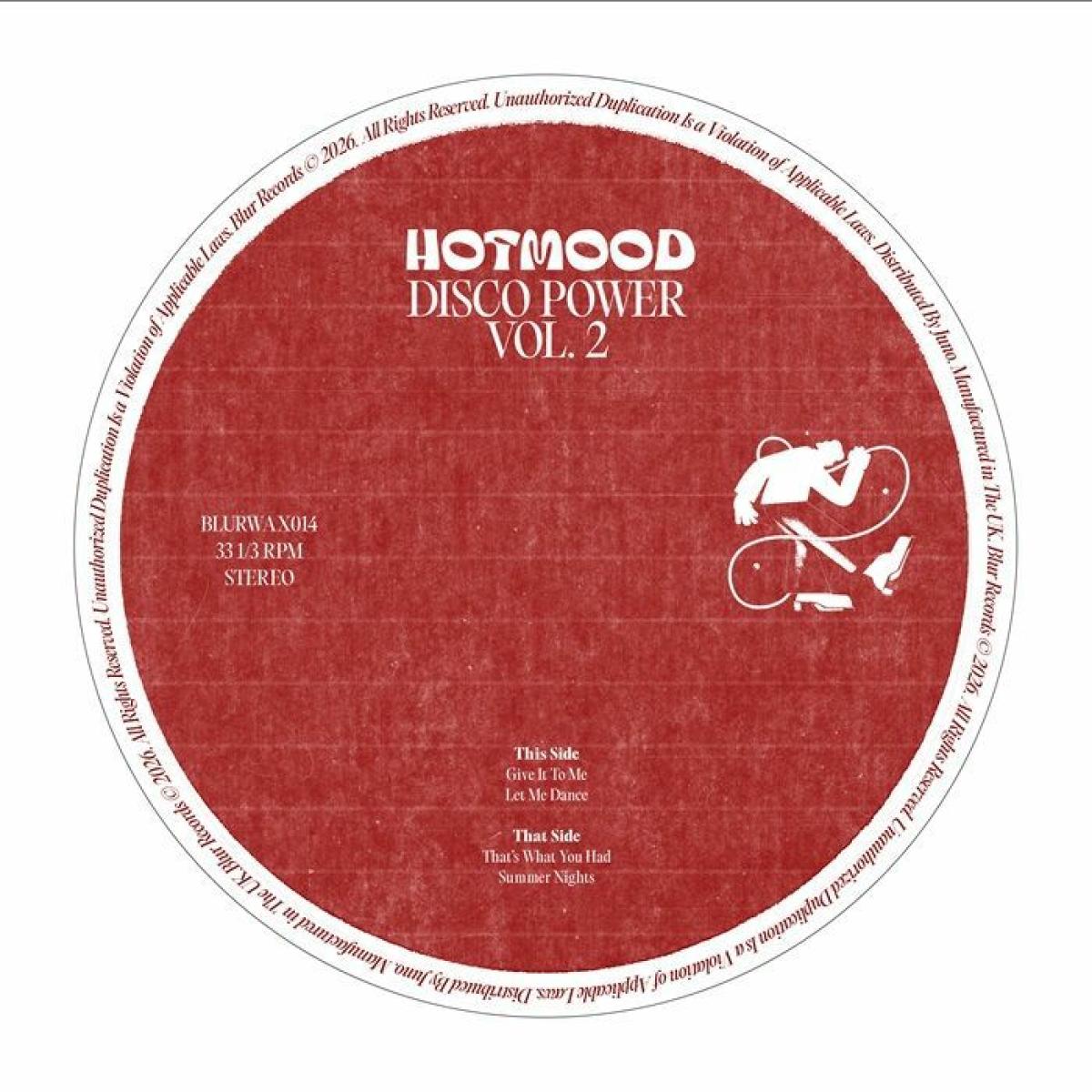 Hotmood - (PRESALE 08/14/26) Disco Power EP Vol 2 (VINYL 12" Blur BLURWAX014) | NEW Mint (M) Mint (M)-