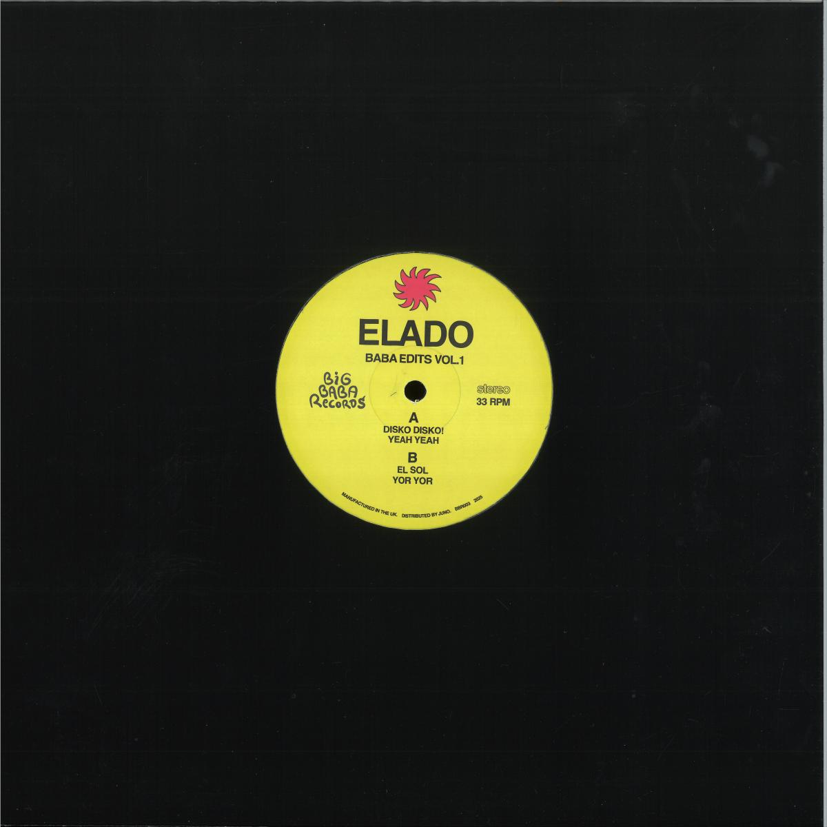 Elado - Baba Edits Vol 1 (VINYL 12" Big Baba BBR003) | NEW Mint (M) Mint (M)-