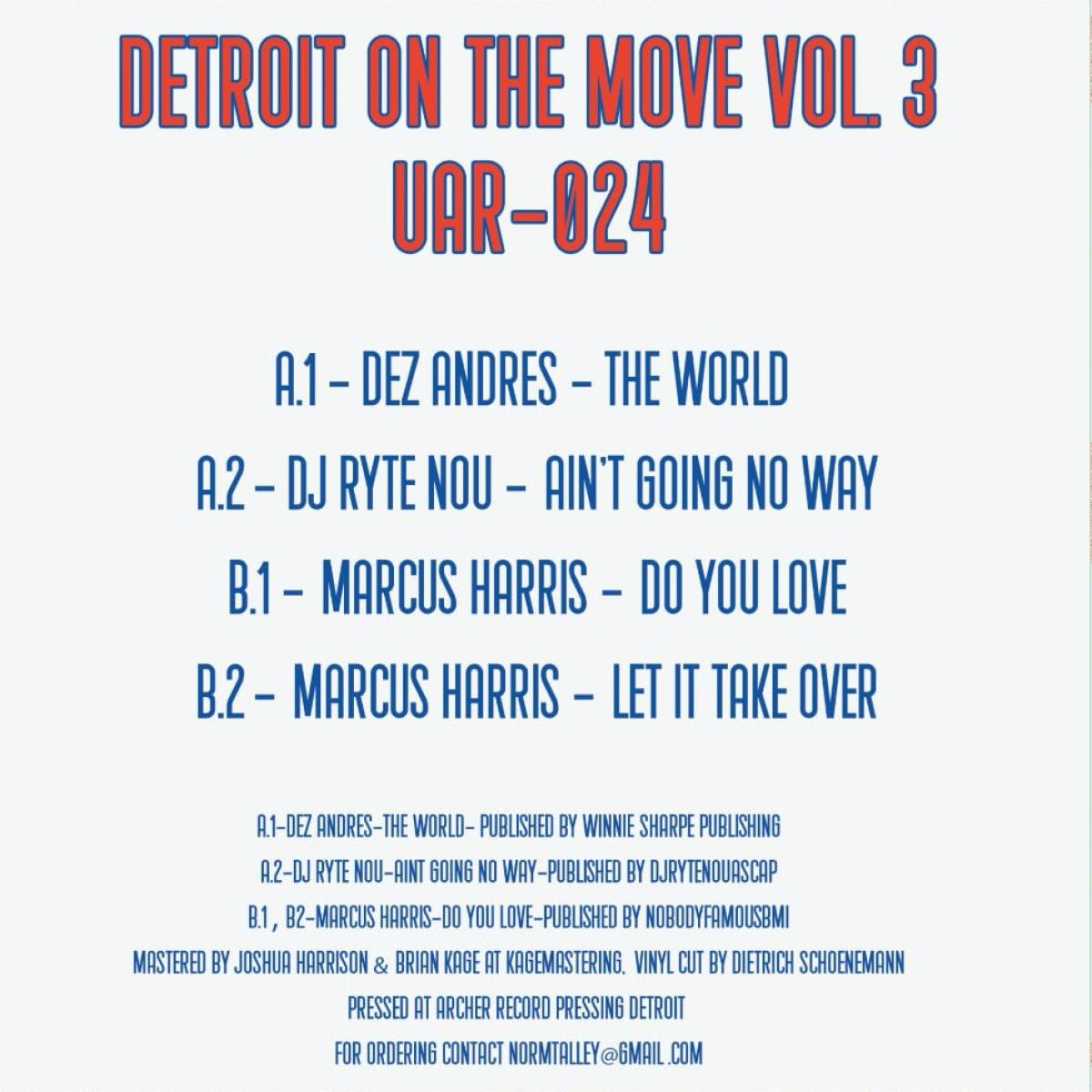 Various - Detroit On The Move Vol 3 (VINYL) | Mint (M) Mint (M)-