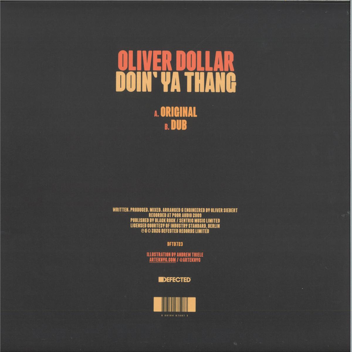 Oliver Dollar - Doin’ Ya Thang (VINYL 12" Defected DFTD723 2026) | NEW Mint (M) Mint (M)-