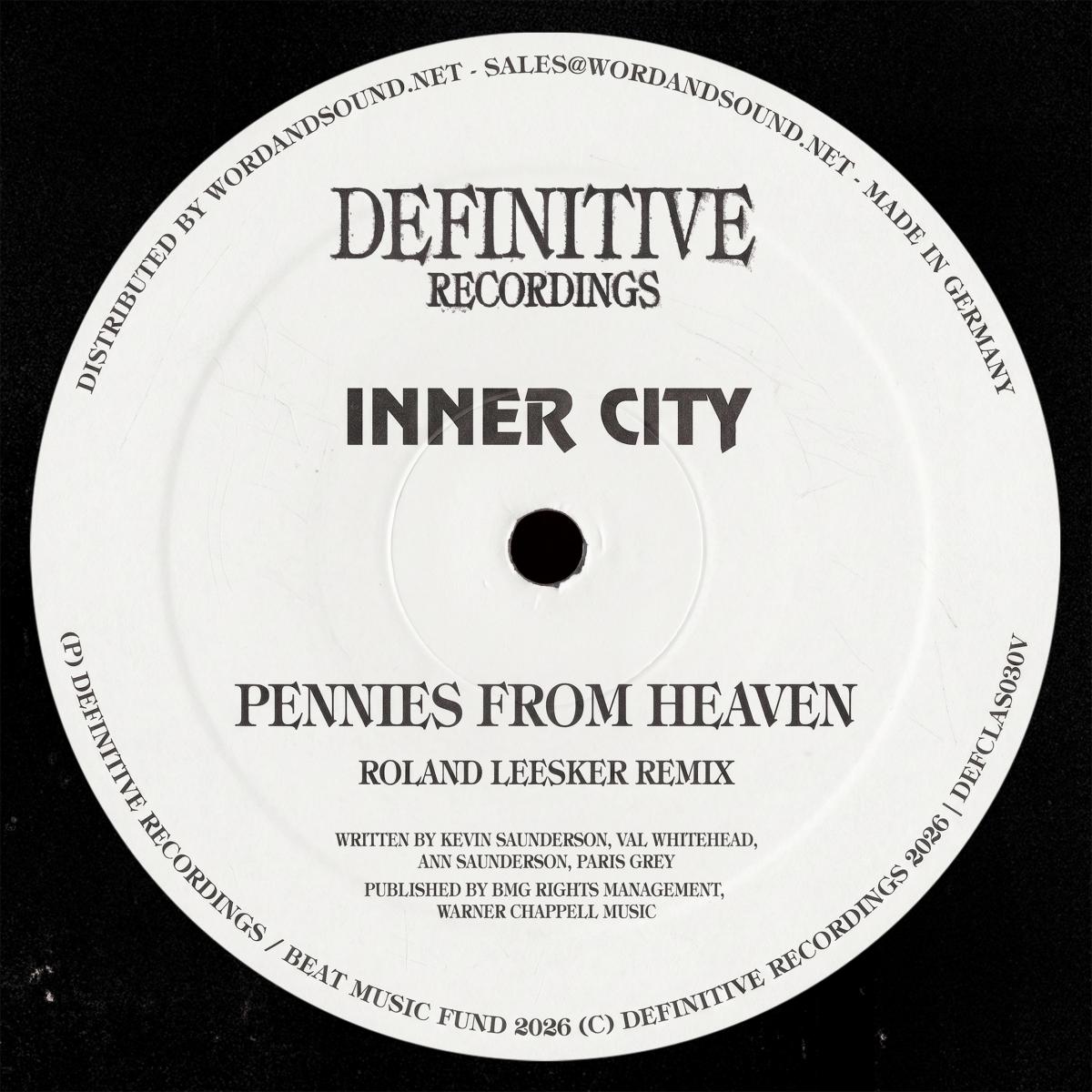Inner City - (PRESALE 08/07/26) Pennies From Heaven (VINYL 12" Definitive DEFCLAS030V) | NEW Mint (M) Mint (M)-