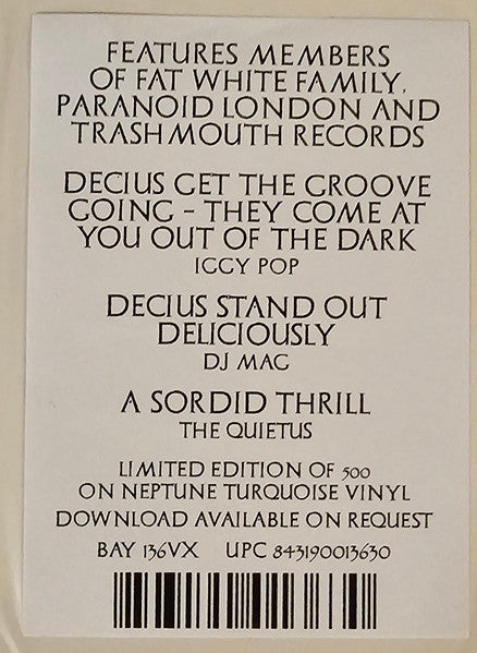 Decius - Decius Vol. II (Splendour & Obedience)(TURQUOISE VINYL) | Mint (M) Mint (M)-