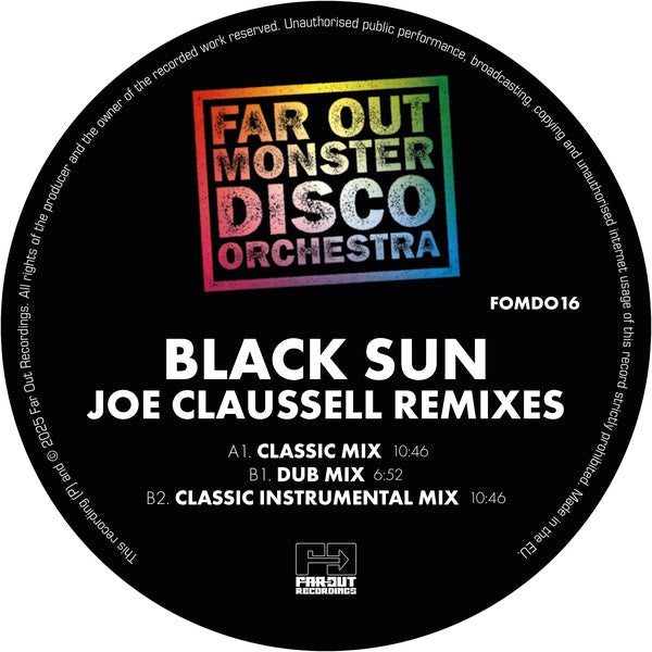 Black Sun (Joaquin Joe Claussell Sacred Rhythm Remixes) (RSD 2025 12" VINYL) | Mint (M) Mint (M)-